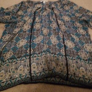 Mid length peasant blouse